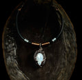 Collar Cobre, Stainless Steel y Piedra Luna