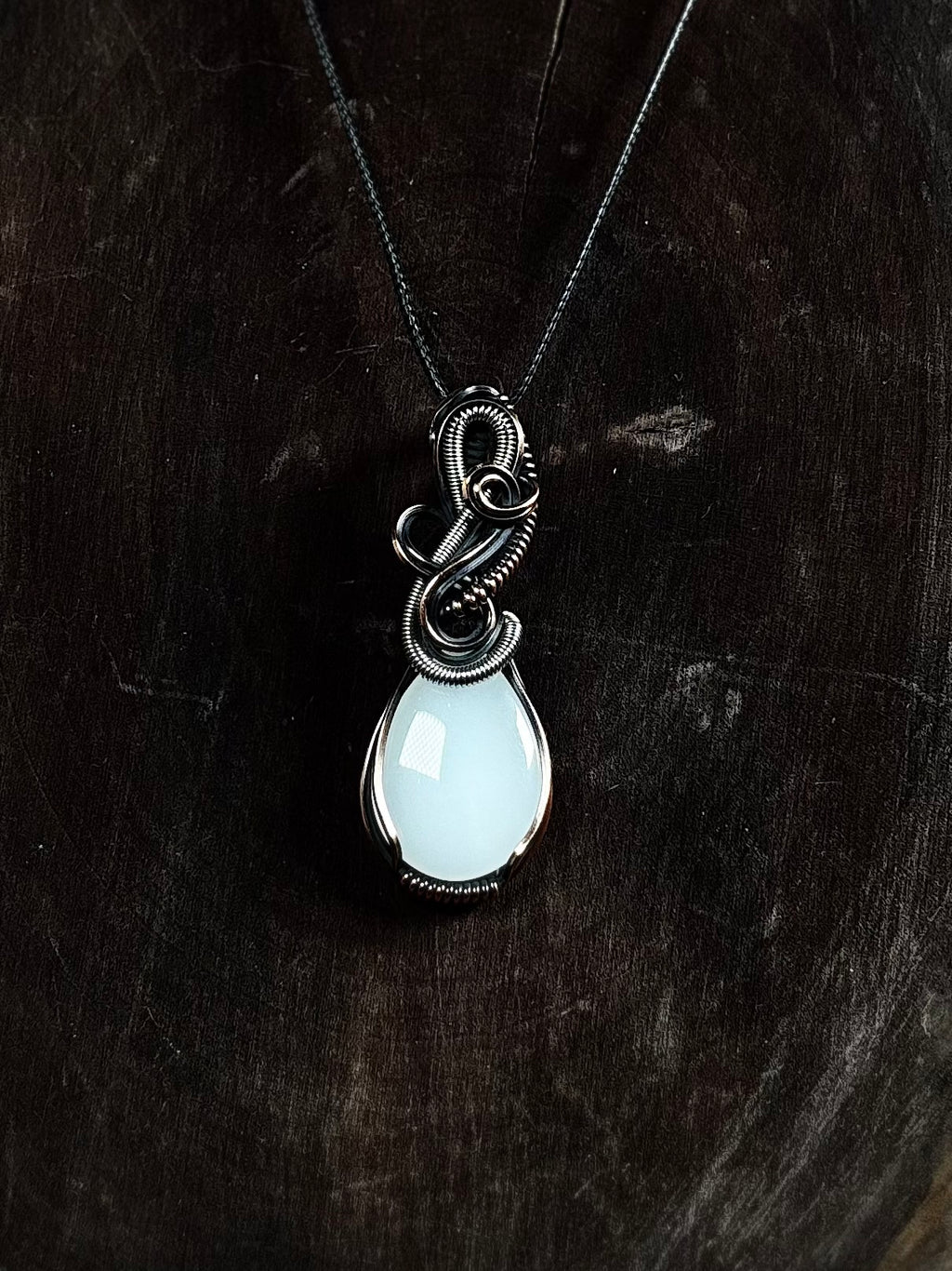 Collar Ajustable Cuarzo Lechoso, Cobre y Stainless Steel