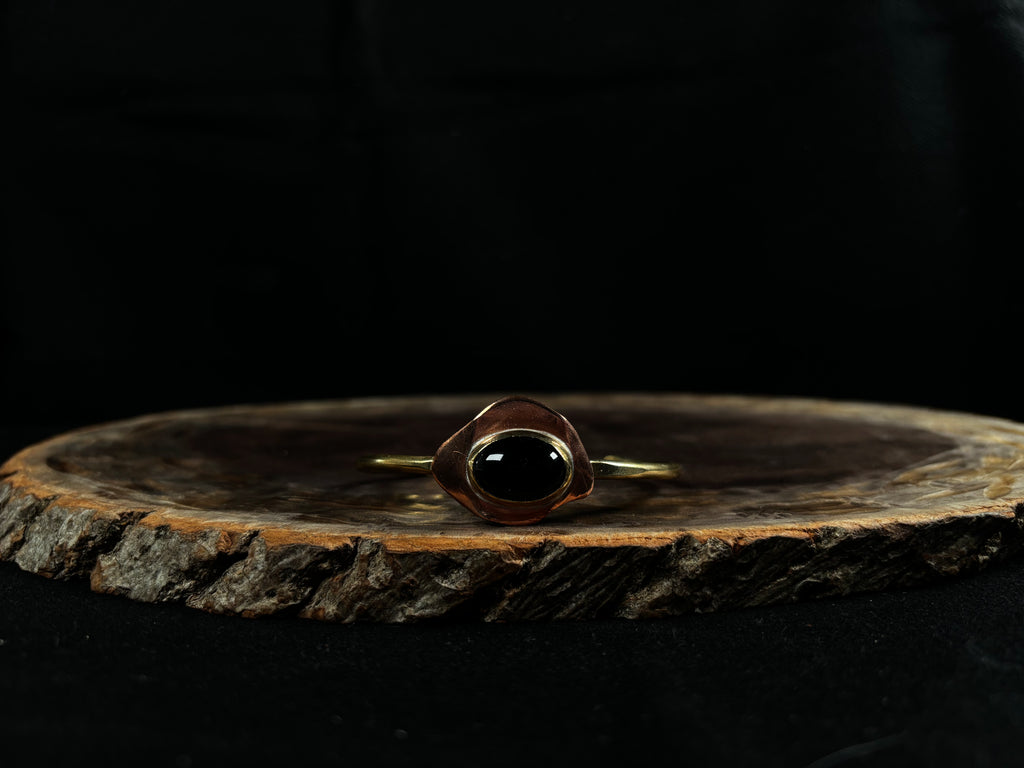 Pulsera Ajustable Brass, Cobre y Ónix