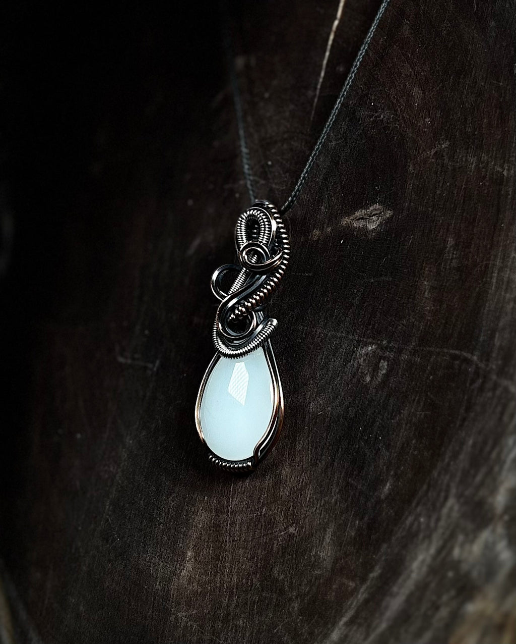 Collar Ajustable Cuarzo Lechoso, Cobre y Stainless Steel
